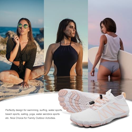Image of hiitave Womens Water Shoes Quick Dry Barefoot for Swim Diving Surf Aqua Sports Pool Beach Walking Yoga