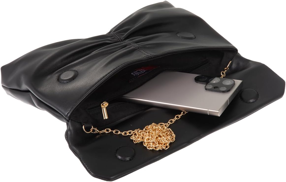 JNB Women's Synthetic Leather Winkles Clutch Party Wedding Purse - Image 5