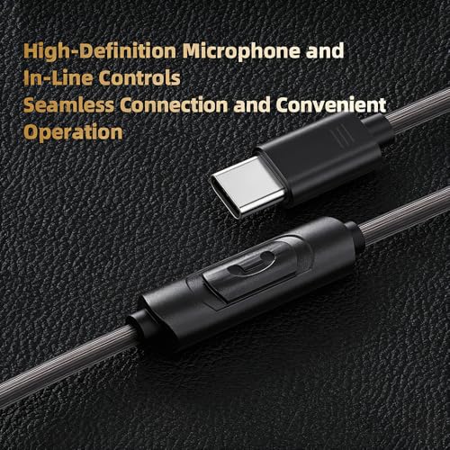 Image of Piluyaa Wired Gaming Headphones IEM Earphones with 1DD,QKZ ENZO in Ear Monitor, HiFi USB C Earbuds, Bass Sound with New 11mm Dynamic Driver for Video Music Gaming (Grey)