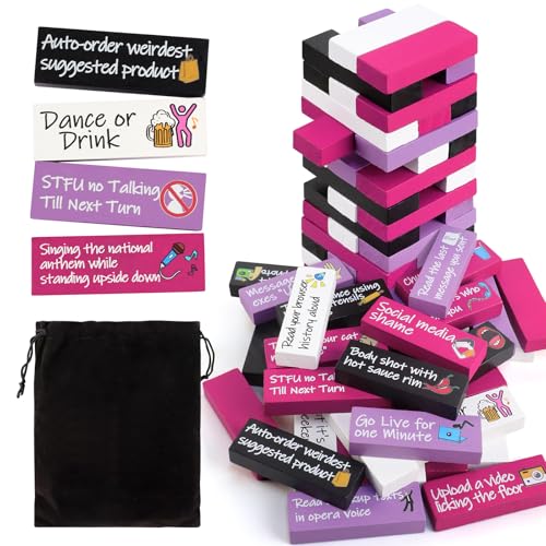 Drinking Games for Adults 44 Social Challenges & 10 DIY Wood Blocks