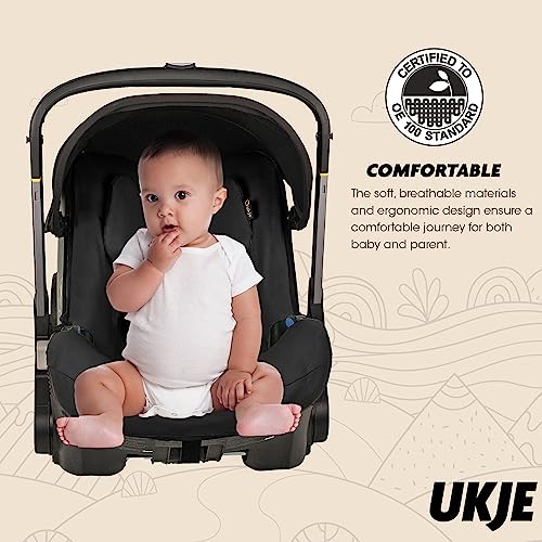 Ukje Protective Car Seat Stroller Cover Compatible With Doona Car Seat - Protector, Cotton Cover, Infant Car Seat Liner - Newborn Car Seat Accessories - Easy To Clean - Easy To Install (Black) #TOP6