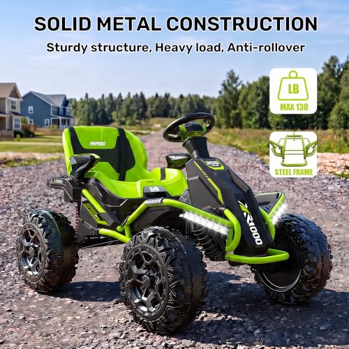 Image of ANPABO 24V 4x4 Ride On Toys for Big Kids Aged 3-12, 4 * 200W Motors-Green