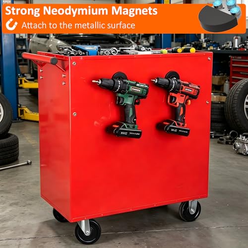 Image of MUTUACTOR Magnetic Hooks Heavy Duty,2PCS Strong Magnetic Garage Hooks for Hanging,Anti-Slip Powerful Magnet Storage Utility Hooks for Cruise Cabins Cabinet Fridge Shed Workshop