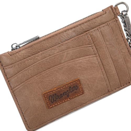 Image of Montana West X Wrangler RFID Credit Card Holder Small Card Wallets for Women Slim Wallet Keychain Women Card Holder with Wristlet Strap