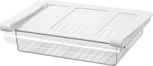 Organizador extraíble de cajones para refrigerador, contenedores de almacenamiento debajo del estante para organización de refrigerador para frutas,