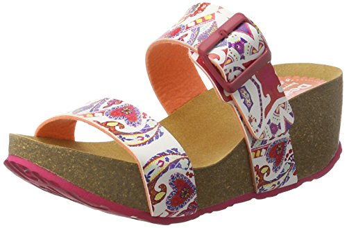 Desigual Bio8 Hearts, Sandales Ouvertes Femme, Blanc (Blanco), 39 EU