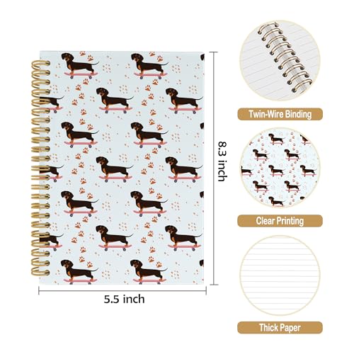 Carnet de notes teckel, cadeau idéal pour femme propriétaire et amoureuse de chiens - 8