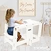 509 Prema 3 en 1 Torre de Aprendizaje con Pizarra para niños de, Herramienta de Cocina para niños, Taburete de pie Convertible en Mesa y Silla Infantil, Seguridad multifunción #5