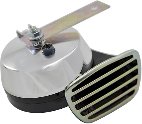 Miniatura 2 de Bocinas de repuesto dobles electromagnéticas cromadas de tono alto/bajo de 12 V, electromagnéticas ruidosas, duales bocinas de repuesto (cantidad