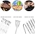 11pcs Accessories Grilling Tools Set,Stainless Steel Tools with Thermometer,for Cooking,Backyard Outdoor Camping