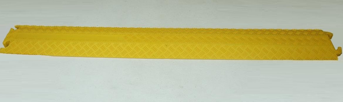 1 Kanal Kabelbrücke 100 x 13 x 2 cm für Fußgänger/Radfahrer/Büro - in schwarz oder gelb - verschiedene Set-Größen (3 Stück, gelb)