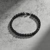 Stainless Steel Black Cubic Zirconia Tennis Bracelet for Men Modern Minimalist Jewelry Gift #4