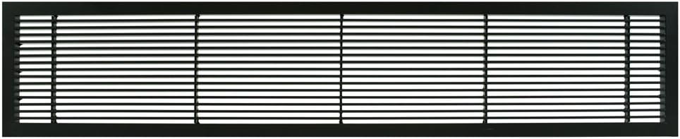 Architectural Grille 100042411 AG10 Series 4" x 24" Solid Aluminum Fixed Bar Supply/Return Air Vent Grille, Brushed Satin with Door