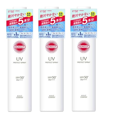 【3本セット】サンカット プロテクトＵＶ 日焼け止め スプレー 大容量 キングサイズ 300g ＳＰＦ５０＋ ＰＡ＋＋＋＋耐水性（Amazon）