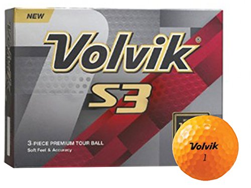 Volvik Golf S3 Orange Color Golf Balls