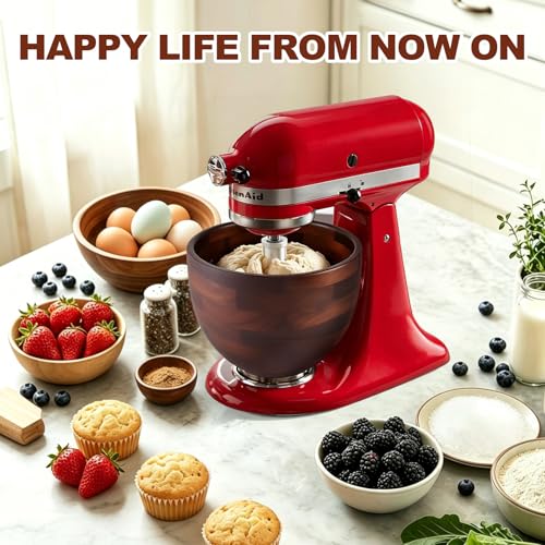Tazón de Madera Acacia Premium para Mezcladora KitchenAid 4.5 y 5 Qt miniatura 3