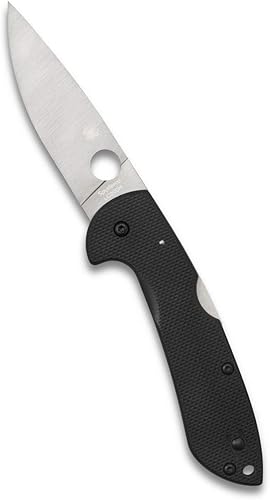 Miniatura 1 de Spyderco Cuchillo Siren Premium con hoja de acero LC200N de 3.6 pulgadas y mango G-10 negro texturizado grueso - PlainEdge - C247GP