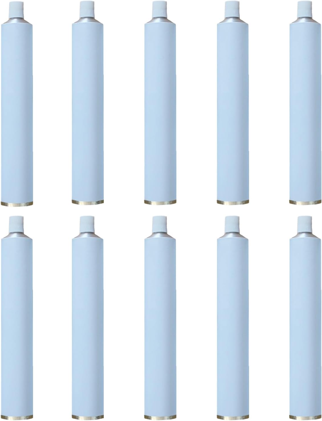 10 Pcs Empty Oil Paint Tubes, 60ml Empty Aluminum Paint Tubes, Empty Toothpaste Paint Tubes with Needle Cap for Storing Oils, Paints Acrylics, Gouaches, Watercolors