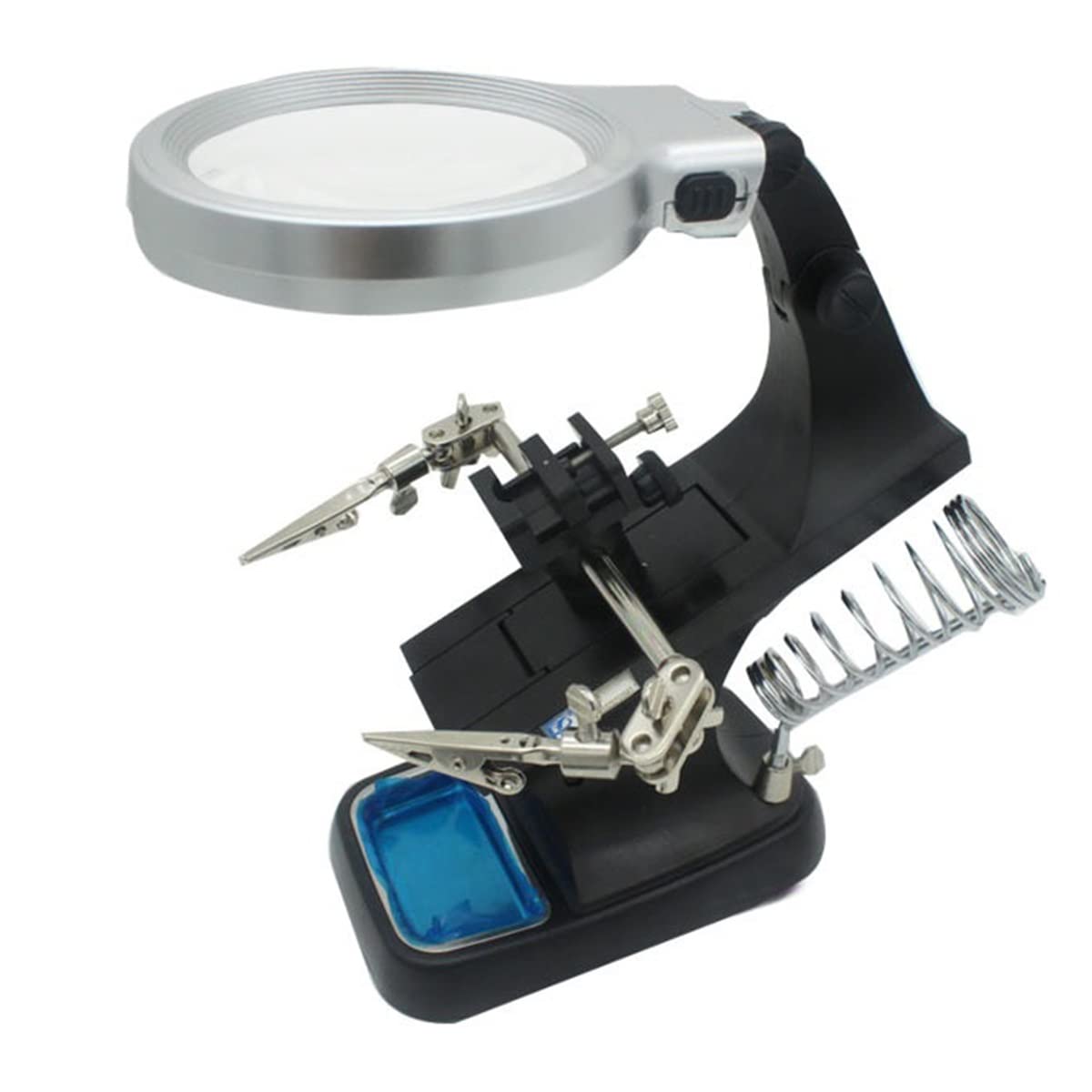 Accessori per microscopi 3X 4.5X. Stile della Lampada da Tavolo PORTATO Lente Luminosa illuminata da scrivania Durata e Prestazioni affidabili(Schwarz)
