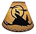 Rustic Oiled Kraft Laced Coyote Lamp Shade - 14
