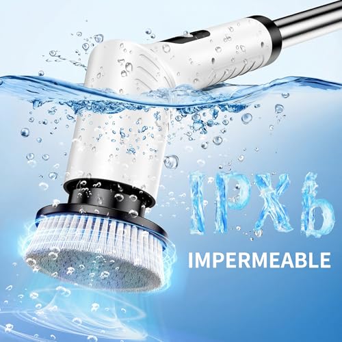 Cepillo electrico limpieza hogar con 9 cabezales multifuncion y estructura extensible 7