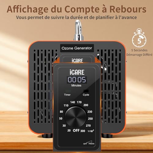 Machine à ozone pour purification de l'air efficace à 2 modes - 5
