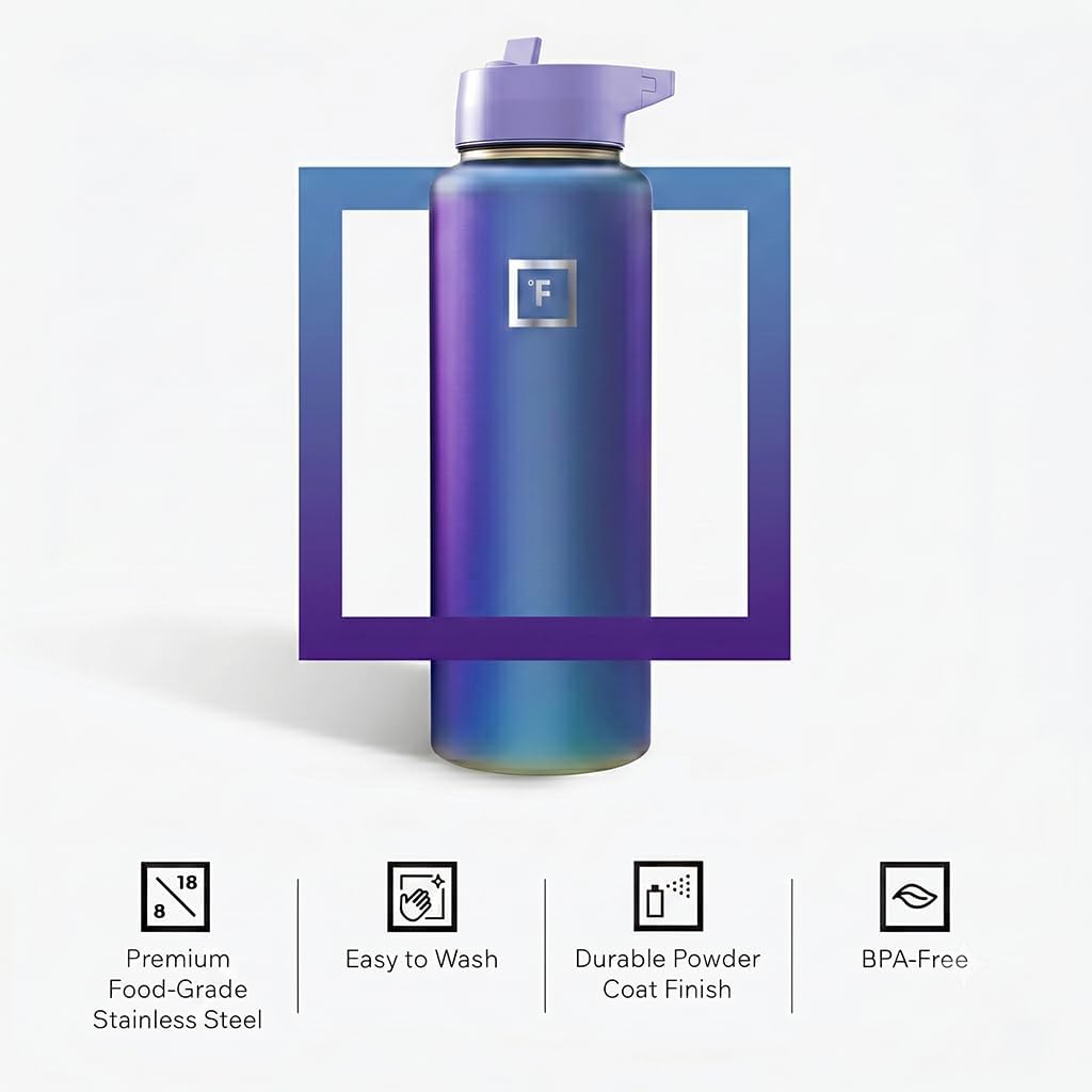 IRON °FLASK 40 oz Wide Mouth Water Bottle with Straw image 5