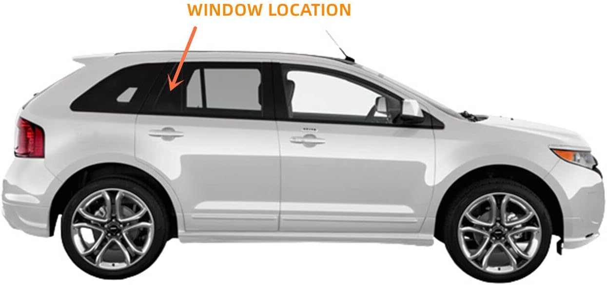 Passenger/Right Side Rear Vent Window Glass Replacement for Ford Edge 2007-2014 / Lincoln MKX 2007-2015
