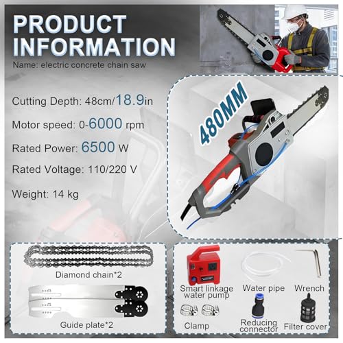 KPOUYYDS Electric Concrete Chain Saw