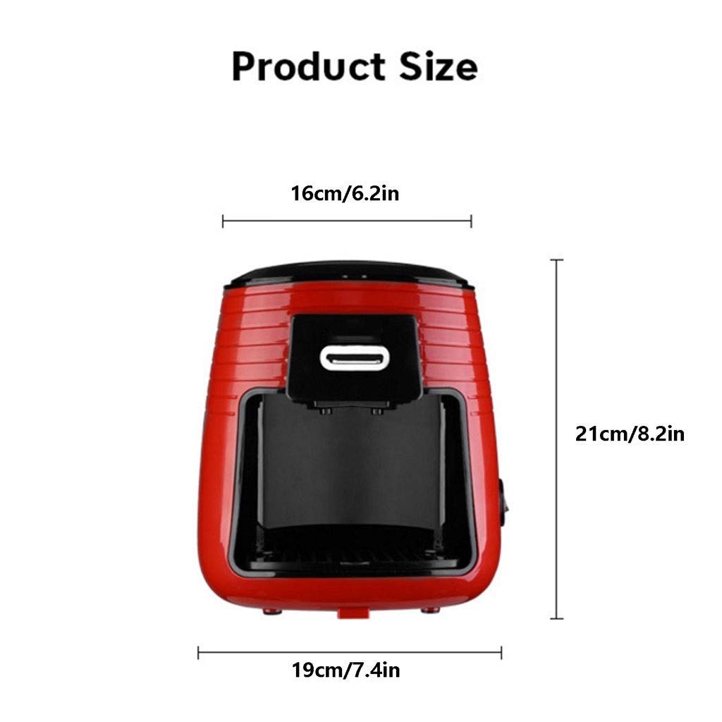 CUNTO Caffettiera Macchina da caffè da 0,25 litri per l'home office Caffettiera elettrica con segno del livello dell'acqua Tazze in ceramica Macchina da caffè con filtro rimovibile