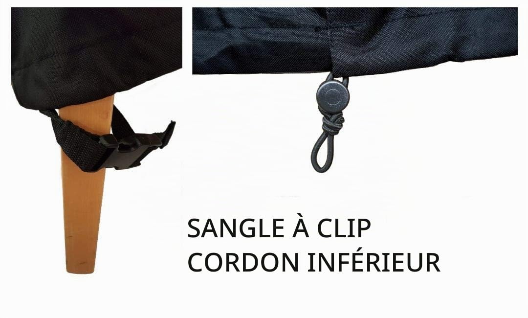 HBCOLLECTION Housse 4 Saisons pour Chaise Longue Bain de Soleil transat 220cm épaisse imperméable