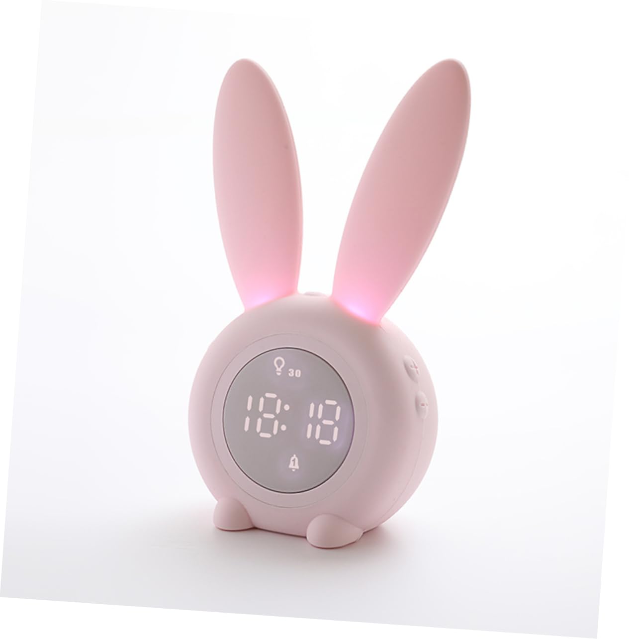Rose Réveil Lapin et Minuterie à Suspendre, LED avec Veilleuse Magnétique