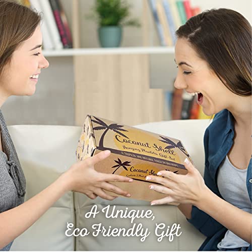 Coconut Shell Hanging Planter Gift Set | Handcrafted Hanging Plant Holder From A Reclaimed Coconut Shell | Flower Pot For Plants, Herbs, Succulents | Eco-Friendly Tropical Decor For Indoor & Outdoor #TOP6