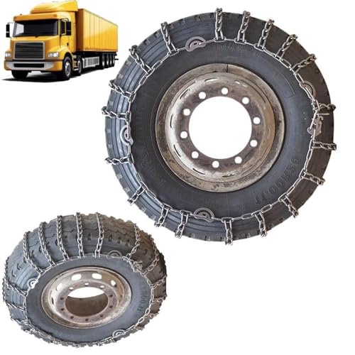 9mm Set of 2 Heavy Duty Snow Chains for Suvs and Cars Skid Traction Chains High Strength Manganese Emergency Use for Tire Reliable in Sandy road 9R22.5 2pcs 9R22.5