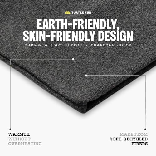 Turtle Fur Double-Layer Neck Warmer - Ultra-Soft, Stretchy Chelonia 150 Fleece Neck Gaiter Made with 100% Recycled Polyester, Charcoal