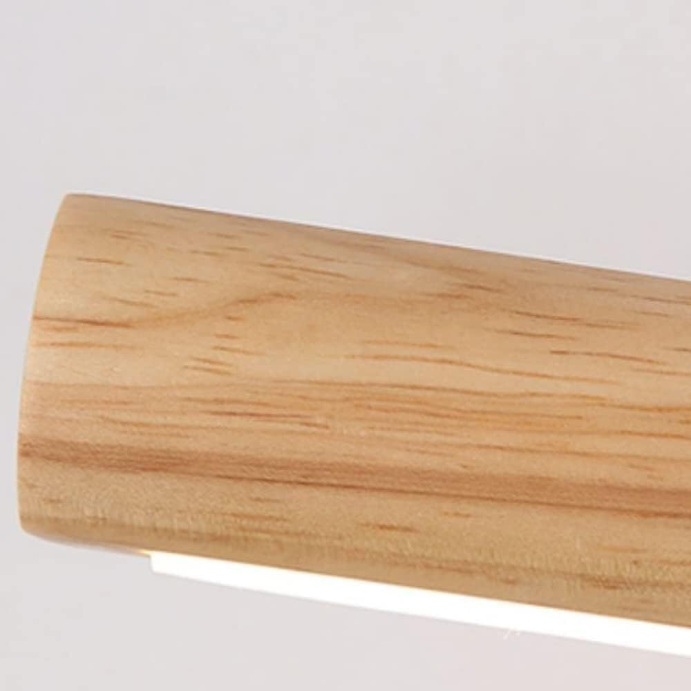 Spiegelleuchte Spiegellampe Holz Lange Streifen Eitelkeit Licht LED 3-Farbe Licht Badezimmer Wand Leuchte Moderne Linear Make-Up Spiegel Front Lampe for Make-Up Licht, Frisiertisch(Wood,40cm)