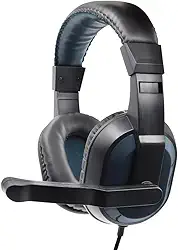 Geonav Fone de Ouvido com Microfone para Videochamadas & Reuniões Online, HSETSG, Preto