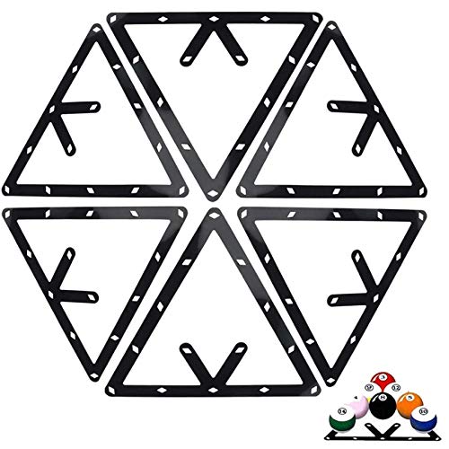TIHOOD 6PCS Magic Ball Rack Holder Sheet Billiards Triangle Cue Accessories for Magic Ball Rack 8 9 and 10 Ball Combo Pack and Snooker
