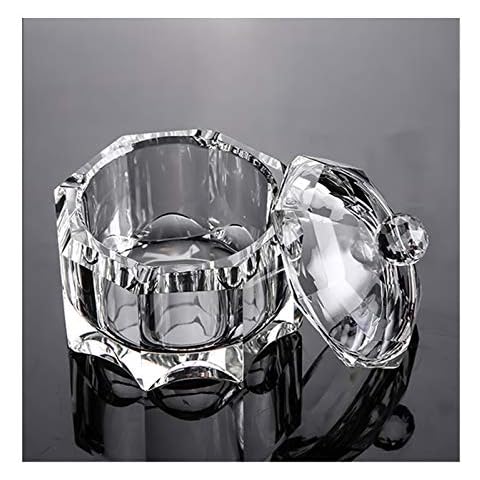 Lxuwbd fashionable crystal glass glass ashtray with lid… (transparent) Cover