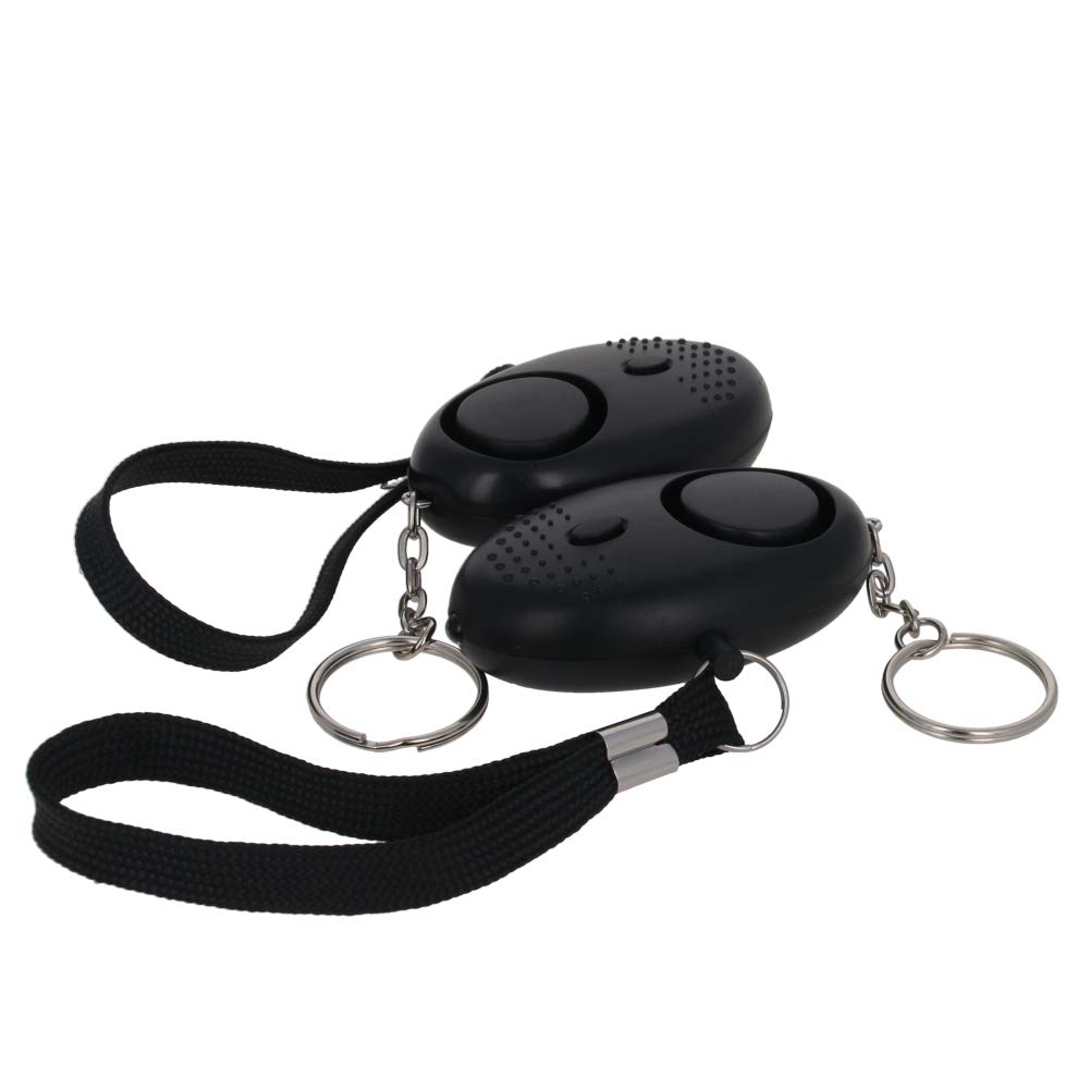 Othmro Personal Alarm 120db Personal Safesound Security Alarm Keychain with LED Light BJY-L002 Black 2pcs
