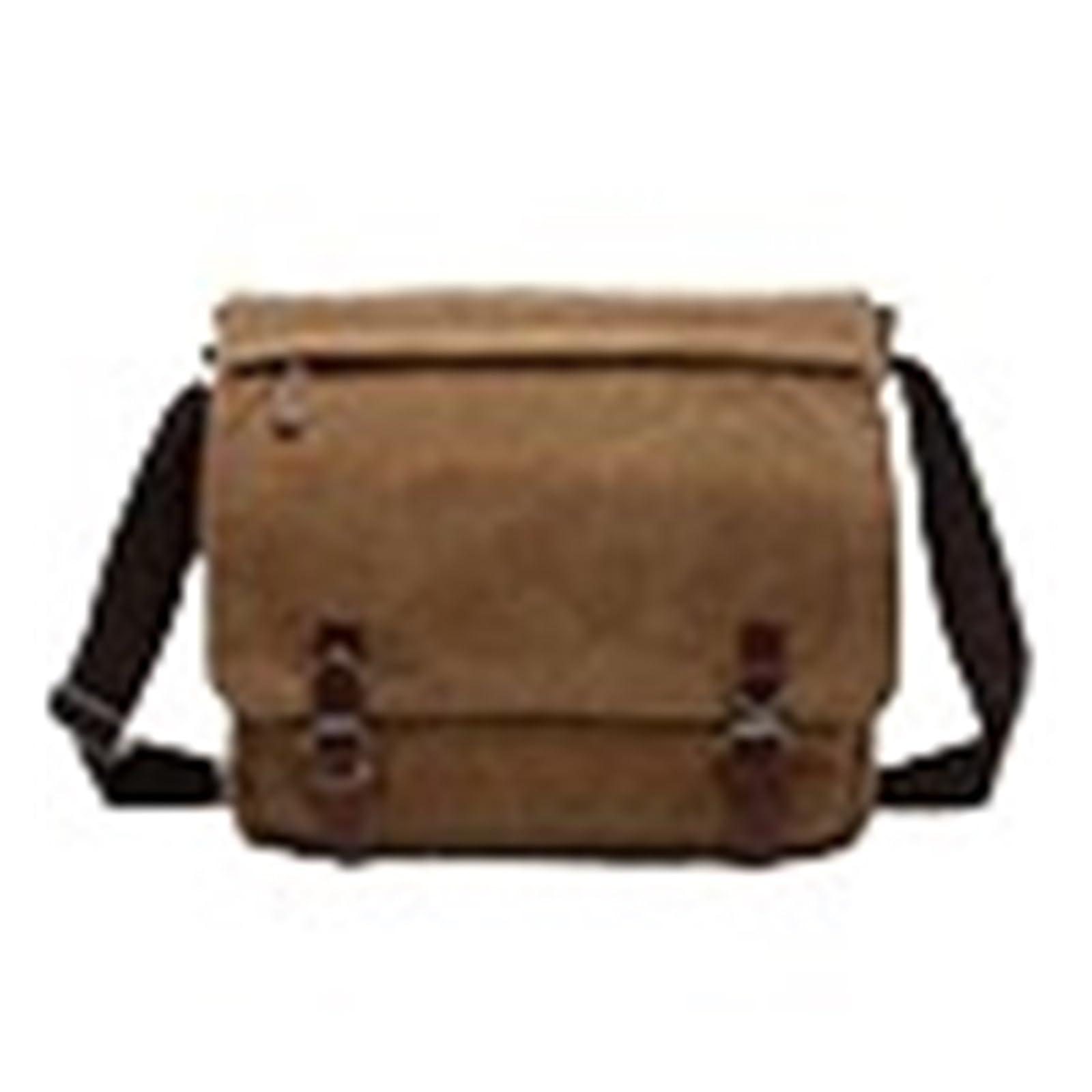 Besace sac messager vintage en toile marron durable pour homme