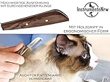 Trimmmesser für Hunde und Katze mit Super feiner Zahnung. Ideal für Beginner in der Fellpflege. Kleine Feine Kurze Ausführung Fellmesser Hundeschere Messer Kamm