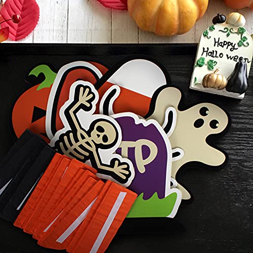 Lingteer Happy Halloween Table Honeycomb Centerpieces - 9 Pcs Funny Halloween Party Boo Ghost Table Decorations Sign. #TOP1
