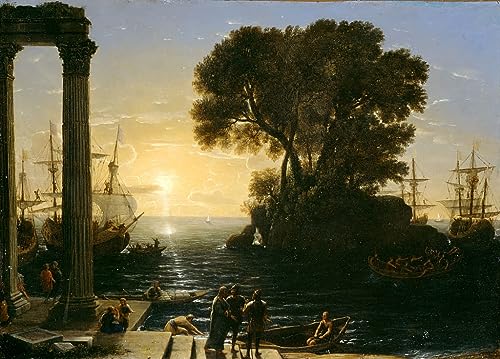 Tableaux sur toile Claude Lorrain scène côtière de 60x90cm