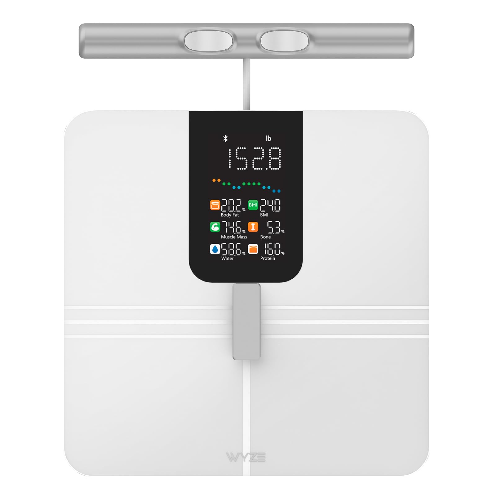 Wyze Smart Scale BodyScan with Handle, 8-Electrode Body Composition Scale for Body Weight, BMI, Body Fat, Muscle Mass, Segmental Analysis, 400 lbs, White-picture-13