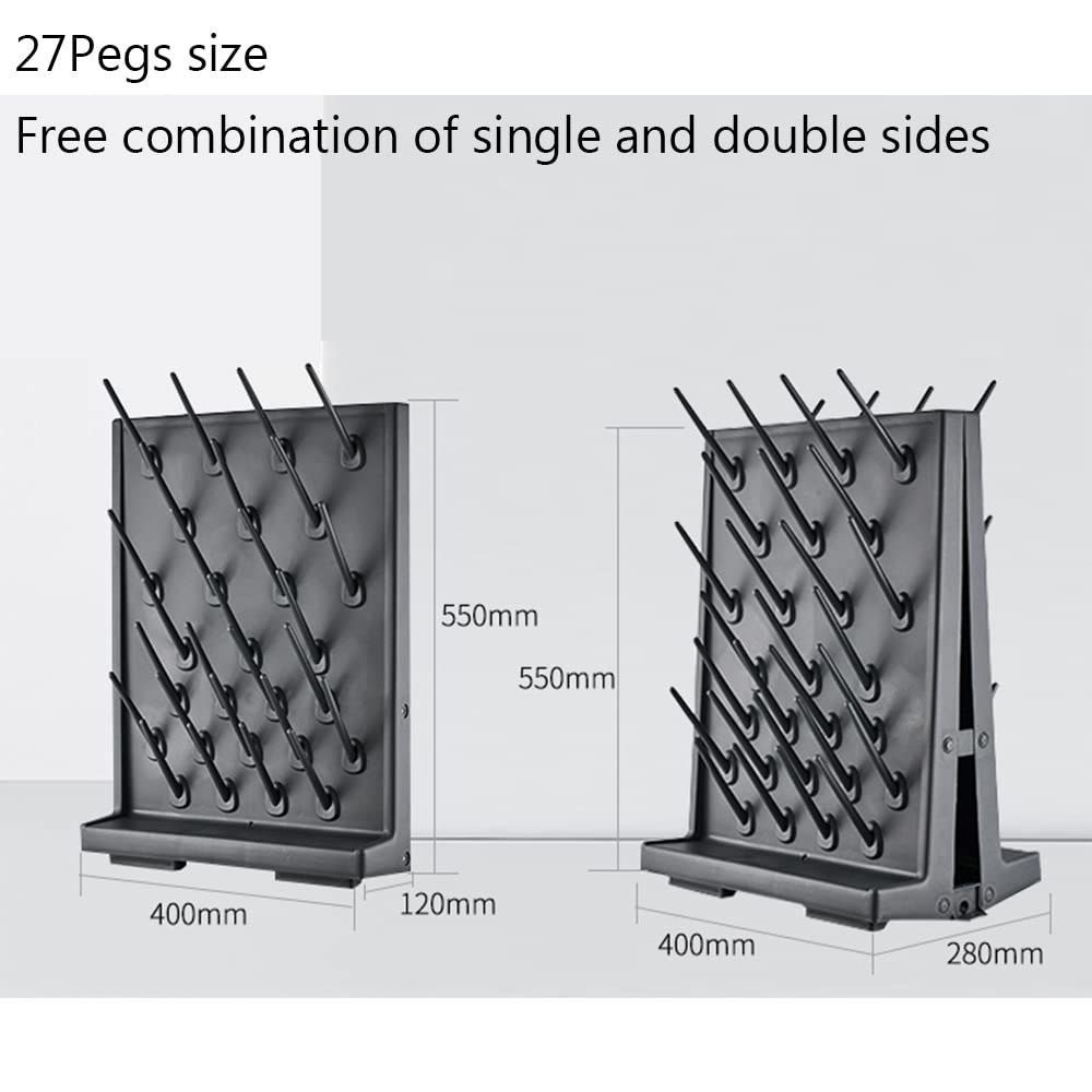 PP Stenditoio 27 Picchetti da Parete Desktop Laboratorio Forniture Attrezzature per la Pulizia, Adatto per Laboratori, Prodotti Chimici, Scuole, Istituti di Ricerca Scientifica