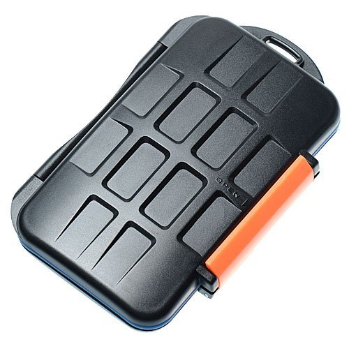 JJC Waterproof Extremely Tough Memory Card Case MC-4 for 4CF 8XD 8Micro SD Cards-picture-10