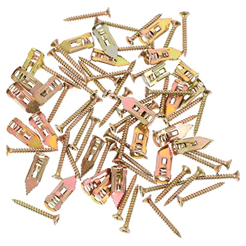 GLEAVI Kit Di Ancoraggio Per Cartongesso 50 Pezzi Tasselli Autoperforanti Per Pareti Con Viti Tassello A Percussione Per Pareti Cave Set Di Viti Di Espansione