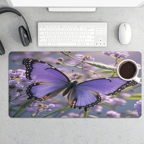 Mouse Pad Grande Cuadrado Mármol Morado con Base de Goma miniatura 5