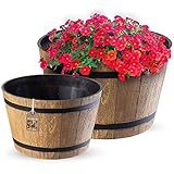 Puedes plantar fácilmente geranios, madrigueras, PETUNIA, BEGONIA, FUCSIAS o verbena. La maceta es tan universal que incluso se puede utilizar como un mini recipiente para peces pequeños. La maceta de aspecto hermoso se destaca especialmente en los lugares representativos del jardín o la casa. Se caracteriza por un peso ligero, lo que facilita enormemente el transporte o elevación de la olla desde el suelo o la acera.